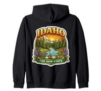 Idaho The Gem State Souvenir Visitor Memorabilia Traveler Zip Hoodie