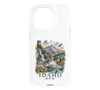 Idaho Watercolor Landscape Wilderness Nature Design Case for iPhone 15 Pro