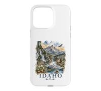 Idaho Watercolor Landscape Wilderness Nature Design Case for iPhone 15 Pro Max