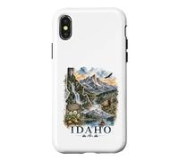 Idaho Watercolor Landscape Wilderness Nature Design Case for iPhone X/XS