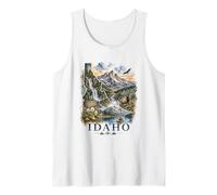 Idaho Watercolor Landscape Wilderness Nature Design Tank Top
