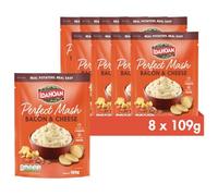 Idahoan Bacon & Cheese Mash Potato - Instant Mash Potatoes Cooks in 1 Minute Ready to Eat Food Bacon & Cheese Bulk (Pack of 8)