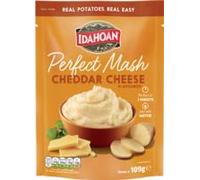 Idahoan Cheddar & Cheese Mash Potato Pack of 16 x 109g - Gluten Free Vegetarian Instant Mash Potatoes Cooks in 1 Minute, Ready to Eat Food, Cheddar Cheese Bulk