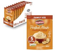 Idahoan Perfect Mash Potato Cheddar & Cheese Family 183g - Gluten Free Instant Mash Potatoes Cooks in 1 Minute Ready to Eat