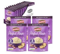 Idahoan Roasted Garlic Mash Potato (Pack of 16x109g) - Gluten Free Vegetarian Mash Potatoes Cooks in 1 Minute Ready to Eat Food Roasted Garlic Bulk