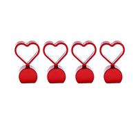 idain 4PCS Aluminum Heart Shape Wheel Tyre Stem Covers Universal Fit Cars, SUVs, Bike and Bicycle, Trucks, Motorcycles (Red)