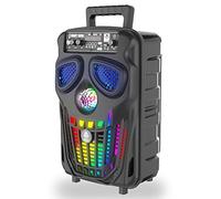 iDance Funky Skull FS400 Portable Bluetooth Party Speaker with LED Light Effects, Super Bass & Karaoke Function
