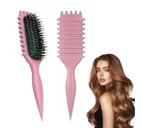 iDAOLI Curl Defining Brush, 2024 Newest Boar Bristle Hair Brush Styling Brush, Curly Hair Brush, Curl Define Styling Brush, Shaping & Defining Curls for Women (Pink)