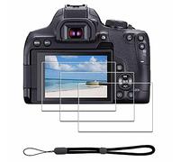 iDaPro Screen Protector for Canon Powershot G7X Mark III/EOS 850D / Rebel T8i + Hand Lanyard [3+1 Pack],Tempered Glass,Bubble free,Easy Installation