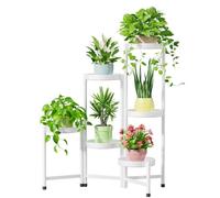 iDavosic.ly Plant Stand Indoor Outdoor, 6 Tier Metal Corner Shelf, White