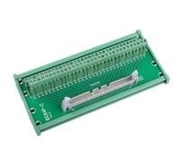 IDC 64-Pin C-Type Terminal Block with Protective Shell, Green PVC Housing, 183 x 87 mm, for Industrial Control Systems and DIN Rail PLC