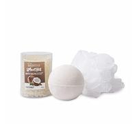 Idc institute Smoothie Coconut (200G Bath Salt, 140G Fizzer, Sponge)