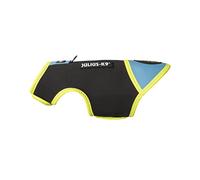 IDC Neoprene Dog Jacket, Size: Baby 2, Black and Aquamarine