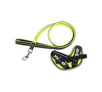 IDC Powair Bundle - IDC Powair Harness, Size: 2XS/Baby 2, Neon + IDC Powair Leash, Size: 1,2 m with Handle and Small Carabiner, Neon