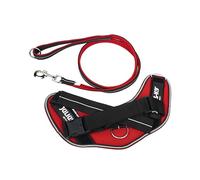 IDC Powair Bundle - IDC Powair Harness, Size: M/0, Red + IDC Powair Leash, Size: 1,2 m with Handle and Large Carabiner, Red
