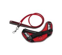 IDC Powair Bundle - IDC Powair Harness, Size: S/Mini, Red + IDC Powair Leash, Size: 1,2 m with Handle and Small Carabiner, Red
