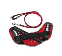 IDC Powair Bundle - IDC Powair Harness, Size: XL/2, Red + IDC Powair Leash, Size: 1,2 m with Handle and Large Carabiner, Red