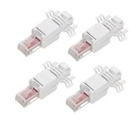 IDC Punch Down to RJ45 Plug for Cat6 Solid Ethernet Cable Connector [4 Pack]