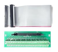 IDC Terminal Block Breakout Board Male Header for PLC CNC MCU with 2.54mm Grey IDC Flat Ribbon Cable for LED AVR JTAG Connectors (50P)