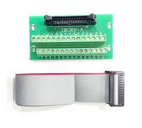 IDC Terminal Block Breakout Board Male Header for PLC CNC MCU with 2.54mm Grey IDC Flat Ribbon Cable for LED AVR JTAG Connectors (30P)