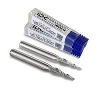 IDC Woodcraft 3D Carving Taper Ball Nose End Mill Bit Set (1/4-inch Shank) - 2pc Set Includes Fine Detail & Ultra-Fine Detail Carving Bits - Enhance CNC Woodworking 3D Precision with Versatile Bits