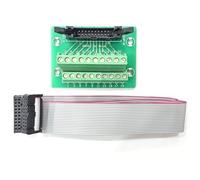 IDC20 Terminal Block Breakout Board Male Header for PLC CNC MCU with 2.54mm Grey IDC Flat Ribbon Cable for LED AVR JTAG Connectors