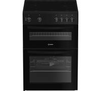 Indesit IDE6VMB 60cm Electric Cooker with Ceramic Hob - Black - A Rated, Black