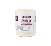 IDEA HOME Butchers String for Cooking Meat 200m - Butchers Twine 1.8mm - Cotton Twine for the Kitchen, Food-Safe, Suitable for Poultry, Sausages, DIY, Handicrafts and Decorating