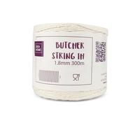 IDEA HOME Butchers String for Cooking Meat 300m - Butchers Twine 1.8mm - Cotton Twine for the Kitchen, Food-Safe, Suitable for Poultry, Sausages, DIY, Handicrafts and Decorating