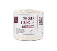 IDEA HOME Butchers String for Cooking Meat 300m - Butchers Twine 1.8mm - Cotton Twine for the Kitchen, Food-Safe, Suitable for Poultry, Sausages, DIY, Handicrafts and Decorating