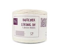 IDEA HOME Butchers String for Cooking Meat 400m - Butchers Twine 1.8mm - Cotton Twine for the Kitchen, Food-Safe, Suitable for Poultry, Sausages, DIY, Handicrafts and Decorating