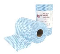 IDEA HOME Cleaning Cloths 2 Rolls 200 Pieces - Wipes on Roll with 100 Wipes each - Cleaning Cloth Roll Rag Roll 18x35cm, Blue