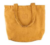 IDEA HOME Manhattan Corduroy Tote Bag 45x40 cm with Magnetic Closure and Double Handles - Stylish and Durable Shopper Bag for Everyday Use, Mustard Yellow