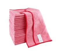 IDEA HOME Microfibre Cloth 24 Pcs - Cleaning Cloths 30x30cm - Microfibre Cleaning Cloth for Kitchen, House, Windows - Kitchen Cloth, Red