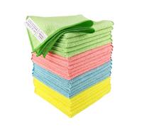 IDEA HOME Microfibre Cloths Set 24 Pack 230gsm Absorbent Cleaning Cloths 30 x 30 cm Mix