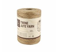 IDEA HOME Natural Jute Twine 100 m x 2.0 mm - Craft & Gift Wrapping String - Strong Garden Jute Cord for DIY, Office, Packaging and Decorations