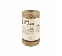 IDEA HOME Natural Jute Twine 100m x 1.2mm - Craft & Gift Wrapping String - Strong Garden Jute Cord for DIY, Office, Packaging and Decorations