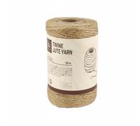 IDEA HOME Natural Jute Twine 50 m x 2.0 mm - Craft & Gift Wrapping String - Strong Garden Jute Cord for DIY, Office, Packaging and Decorations