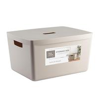 IDEA HOME Plastic Storage Box with Lid - Storage Boxes - Storage Organiser - Really Useful Boxes for Storing Various Items in the Living Room, Bedroom or Bathroom, 28L