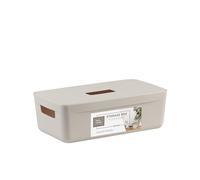 IDEA HOME Plastic Storage Box with Lid - Storage Boxes - Storage Organiser - Really Useful Boxes for Storing Various Items in the Living Room, Bedroom or Bathroom, 5L
