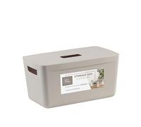 IDEA HOME Plastic Storage Box with Lid - Storage Boxes - Storage Organiser - Really Useful Boxes for Storing Various Items in the Living Room, Bedroom or Bathroom, 8L