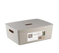 IDEA HOME Plastic Storage Box with Lid - Storage Boxes - Storage Organiser - Really Useful Boxes for Storing Various Items in the Living Room, Bedroom or Bathroom, 19L