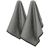 Idea Home Premium Microfiber Cleaning Cloth Ultra Absorbent Streak and Lint Free Fish Scale Large 16 x 24 Polishing Glass Drying Towel (2 Pack)
