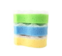 IDEA HOME S-Shape Massage Sponge - Ergonomic Dual-Sided Shower Sponge for Skin Cleansing & Relaxation - 3-Pack