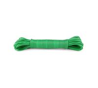 IDEA HOME Washing Line Rope 20m - Clothes Lines for Outside Heavy Duty - Plastic Washing Lines Outdoor - Robust Clothes Line made of Polyester Core and Plastic Coating, Green