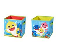 Idea Nuova Baby Shark Set of 2 Durable Storage Cubes with Handles