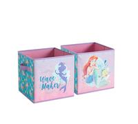 Idea Nuova Disney Little Mermaid Set of Two Spacious Collapsible Storage Cubes, 10"x10"