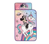 Idea Nuova Disney Minnie Mouse Super Soft Toddler Quilted Nap Mat with Built in Pillow, 26"" x46, Multicolor