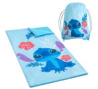 IDEA NUOVA Disney Stitch 2 Piece Sleeping Bag Set with Shoulder Bag and Sleeping Bag with All Around Zipper, 54" x 30"