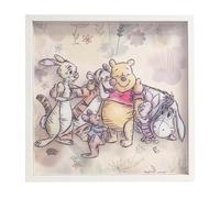 Idea Nuova Disney Winnie the Pooh Childrens Dual Layer Wall Hanging Art Décor,MDF Frame, 16"x16"